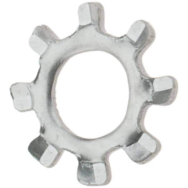 Value Collection - #4 Screw, 0.123" ID, Stainless Steel External Tooth Lock Washer - 0.26" OD, Grade 410 - Eagle Tool & Supply