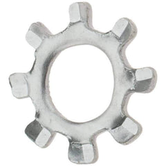 Value Collection - #4 Screw, 0.123" ID, Stainless Steel External Tooth Lock Washer - 0.26" OD, Grade 410 - Eagle Tool & Supply