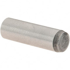 Value Collection - 6mm Diam x 20mm Pin Length Grade 8 Alloy Steel Precision Dowel Pin - Bright Finish, 1 Rounded End - Eagle Tool & Supply