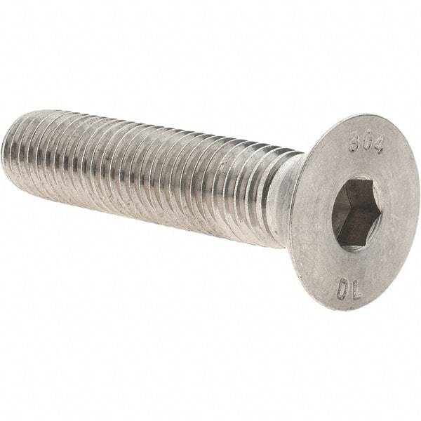 Value Collection - 5/8-11 UNC Hex Socket Drive, 82° Flat Screw - Grade 18-8 Stainless Steel, 3" OAL - Eagle Tool & Supply
