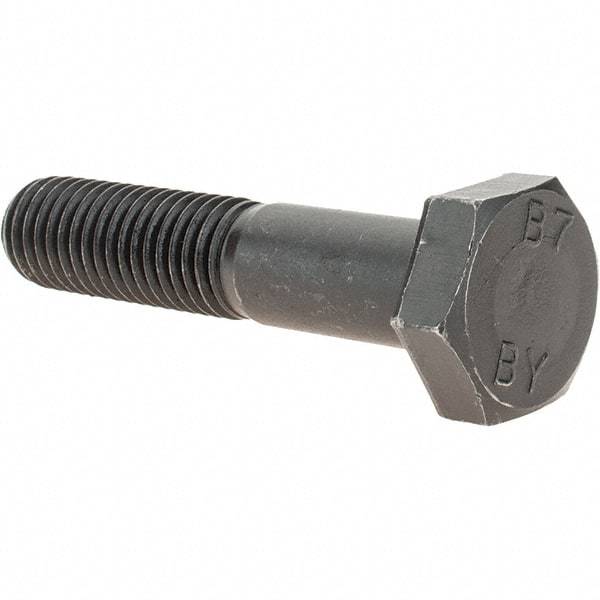 Value Collection - 5/8-11 Thread, 3" Length Under Head, Hex Head Bolt - Grade B7 Alloy Steel, Uncoated - Eagle Tool & Supply