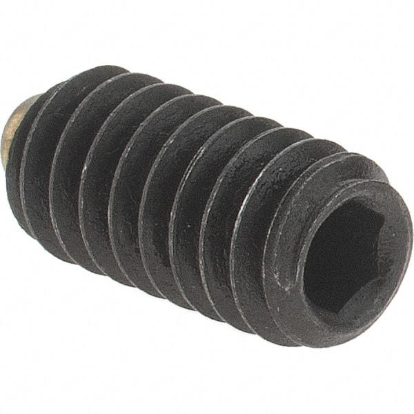 Value Collection - 1/4-20 UNC, 1/2" Length of Thread, Soft Tip Point Set Screw - Grade 8 Alloy Steel - Eagle Tool & Supply