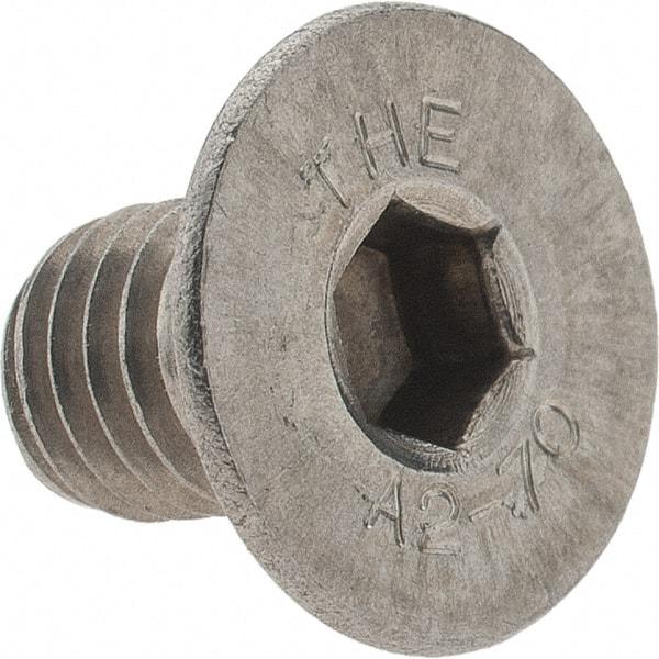 Value Collection - M8x1.25 Metric Coarse Hex Socket Drive, 90° Flat Screw - Grade 18-8 & Austenitic A2 Stainless Steel, Fully Threaded, 12mm OAL - Eagle Tool & Supply