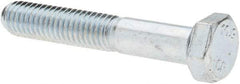 Value Collection - M5x0.80mm Metric Coarse, 30mm Long Hex Head Cap Screw - Partially Threaded, Grade 10.9 Steel, Zinc-Plated Finish, 8mm Hex - Eagle Tool & Supply