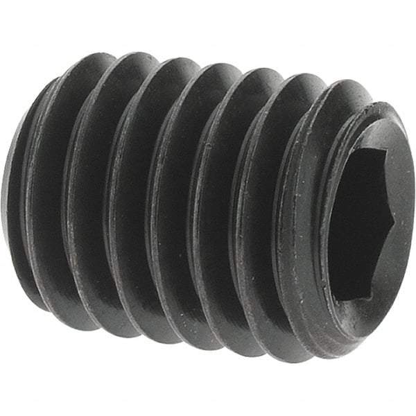 Value Collection - M8x1.25 Metric Coarse, 10mm OAL, Cup Point Set Screw - Grade 14.9 (45H) Alloy Steel, 4mm Key - Eagle Tool & Supply