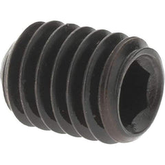 Value Collection - M6x1.00 Metric Coarse, 8mm OAL, Cup Point Set Screw - Grade 14.9 (45H) Alloy Steel, 3mm Key - Eagle Tool & Supply