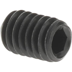 Value Collection - M4x0.70 Metric Coarse, 6mm OAL, Cup Point Set Screw - Grade 14.9 (45H) Alloy Steel, 2mm Key - Eagle Tool & Supply