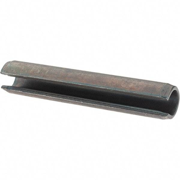Value Collection - 8mm Diam x 45mm Long Slotted Spring Pin - Steel, Plain Finish - Eagle Tool & Supply