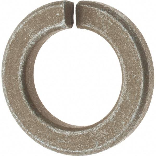 Value Collection - 1", 1/4" Thick Split Lock Washer - AISI 4037 Alloy Steel, Zinc Yellow Dichromate Finish, 1.003" Min ID, 1.024" Max ID, 1.656" Max OD - Eagle Tool & Supply