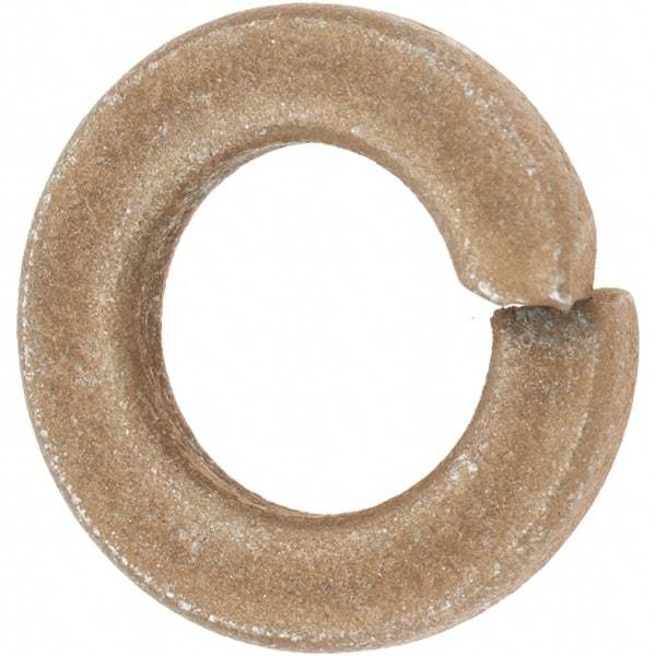 Value Collection - 3/8", 0.094" Thick Split Lock Washer - AISI 4037 Alloy Steel, Zinc Yellow Dichromate Finish, 0.377" Min ID, 0.385" Max ID, 0.68" Max OD - Eagle Tool & Supply