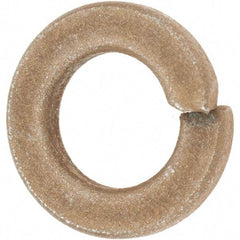 Value Collection - 3/8", 0.094" Thick Split Lock Washer - AISI 4037 Alloy Steel, Zinc Yellow Dichromate Finish, 0.377" Min ID, 0.385" Max ID, 0.68" Max OD - Eagle Tool & Supply