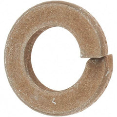 Made in USA - 5/16", 0.078" Thick Split Lock Washer - AISI 4037 Alloy Steel, Zinc Yellow Dichromate Finish, 0.314" Min ID, 0.322" Max ID, 0.583" Max OD - Eagle Tool & Supply