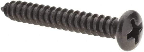 Value Collection - #8 Oval Head Phillips Sheet Metal Screw - Steel, 1-1/4" OAL, AISI 1016, ANSI/ASME B18.6.4, ASME B18.6.3 & SAE J933, Grade 1016-1024 - Eagle Tool & Supply