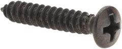 Value Collection - #8 Oval Head Phillips Sheet Metal Screw - Steel, 1" OAL, Grade 2 - Eagle Tool & Supply