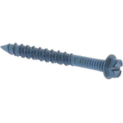 Value Collection - 1/4" Diam, 2-1/4" Length Under Head, Hex Drive, Concrete Screw & Masonry Fastener - Eagle Tool & Supply