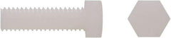 Electro Hardware - 3/8-16 UNC, 3/4" Length Under Head Hex Head Cap Screw - Fully Threaded, Grade 6/6 Nylon, Uncoated, 9/16" Hex - Eagle Tool & Supply