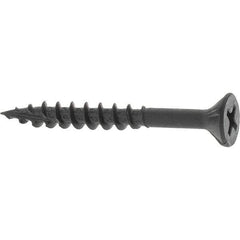 Buildex - #8, 1-1/2" OAL, Phillips Drive Flat Head, Steel Drywall Screws - Black Oxide Finish, Grade 2 - Eagle Tool & Supply