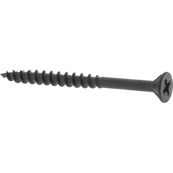 Buildex - #8, 2" OAL, Phillips Drive Flat Head, Steel Drywall Screws - Black Oxide Finish, Grade 2 - Eagle Tool & Supply