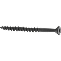 Buildex - #8, 2-1/4" OAL, Phillips Drive Flat Head, Steel Drywall Screws - Black Oxide Finish, Grade 2 - Eagle Tool & Supply