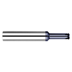 0.1200″ Cutter Diameter × 0.2180″ (7/32″) Reach Carbide Single Form #8 Thread Milling Cutter, 4 Flutes, AlTiN Coated