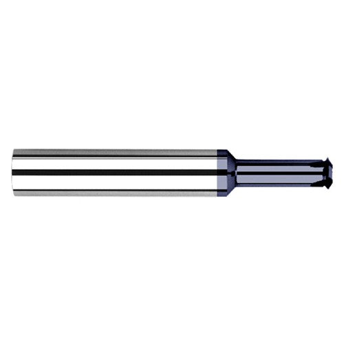 0.1600″ Cutter Diameter × 0.6250″ (5/8″) Reach Carbide Single Form #12 Thread Milling Cutter, 4 Flutes, AlTiN Coated