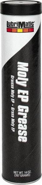 LubriMatic - 14 oz Cartridge w/ Moly Extreme Pressure Grease - Gray, Extreme Pressure, 360°F Max Temp, NLGIG 1-1/2, - Eagle Tool & Supply