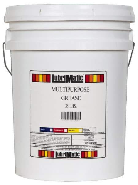 LubriMatic - 35 Lb Drum Lithium General Purpose Grease - Black, 350°F Max Temp, NLGIG 1-1/2, - Eagle Tool & Supply