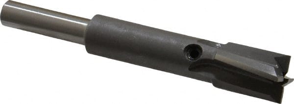 Made in USA - 7/16" Diam, 1/4" Shank, Diam, 4 Flutes, Straight Shank, Interchangeable Pilot Counterbore - Eagle Tool & Supply