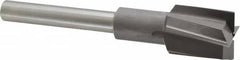 Made in USA - 1-1/8" Diam, 1/2" Shank, Diam, 4 Flutes, Straight Shank, Interchangeable Pilot Counterbore - Eagle Tool & Supply