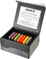 Phase II - 30 HA to 90 HA Hardness, Shore A Scale, Hardness Calibration Test Block Kit - 5-1/2 Inch Long, 4-1/2 Inch Wide, 2-1/2 Inch High, 7 Piece - Eagle Tool & Supply