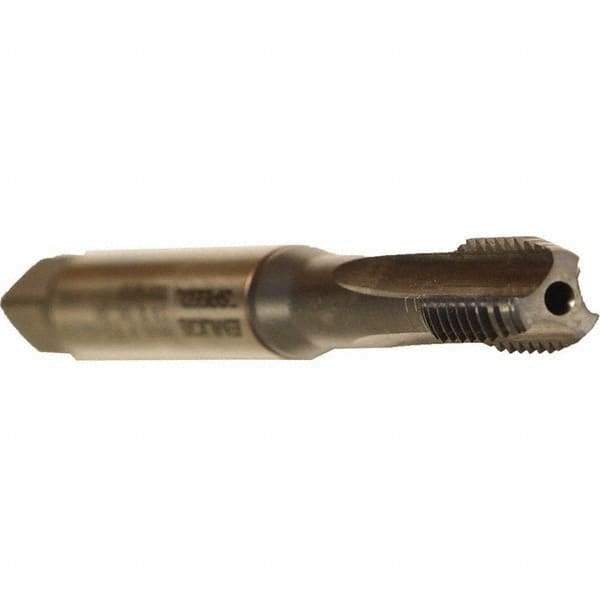Emuge - 5/16-18 UNC 2BX 3 Flute TiCN Finish Cobalt Straight Flute Machine Tap - Bottoming, Right Hand Thread, 3.543" OAL, 0.787" Thread Length, Oversize, Through Coolant - Exact Industrial Supply