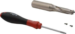 Sumitomo - 13.5 to 14.5mm Diam, 3xD, 2" Max Depth, 3/4" Shank Diam, 2.527" Flute, 4.527" OAL, Replaceable Tip Drill - Series SMD - Eagle Tool & Supply