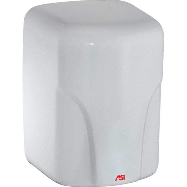 ASI-American Specialties, Inc. - 1600 Watt White Finish Electric Hand Dryer - 110/120 Volts, 14.6 Amps, 8-1/16" Wide x 11-19/64" High x 7-5/64" Deep - Eagle Tool & Supply