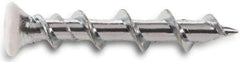 Powers Fasteners - 1/4", 1-1/4" Length Under Head, Square Drive Oval Head, Steel Drywall Screws - Chrome Finish, Grade 1018 - Eagle Tool & Supply