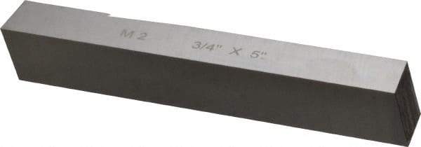 Cleveland - M2 High Speed Steel Square Tool Bit Blank - 3/4" Wide x 3/4" High x 5" OAL, 2 Beveled Ends, 10° Bevel Angle, Ground - Exact Industrial Supply