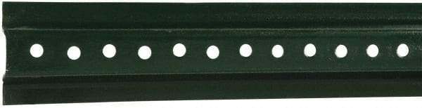 NMC - 8' High, Traffic Sign Post - Steel, 3/8" Hole Diam, Green - Eagle Tool & Supply