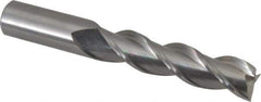 Kennametal - 3/4", 3" LOC, 3/4" Shank Diam, 5-1/4" OAL, 3 Flute, Solid Carbide Square End Mill - Single End, Uncoated, Spiral Flute, 37° Helix, Centercutting, Right Hand Cut, Right Hand Flute, Series AADE - Eagle Tool & Supply