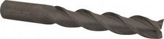 Kennametal - 3/4", 4" LOC, 3/4" Shank Diam, 6-1/4" OAL, 3 Flute, Solid Carbide Square End Mill - Single End, Uncoated, Spiral Flute, 37° Helix, Centercutting, Right Hand Cut, Right Hand Flute, Series AADE - Eagle Tool & Supply