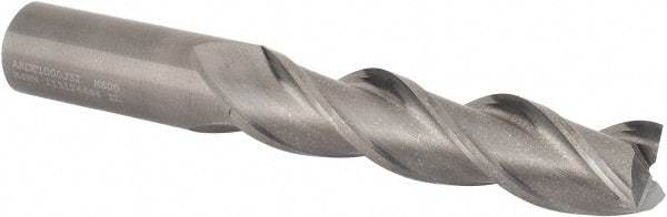 Kennametal - 1", 4" LOC, 1" Shank Diam, 7" OAL, 3 Flute, Solid Carbide Square End Mill - Single End, Uncoated, Spiral Flute, 37° Helix, Centercutting, Right Hand Cut, Right Hand Flute, Series AADE - Eagle Tool & Supply