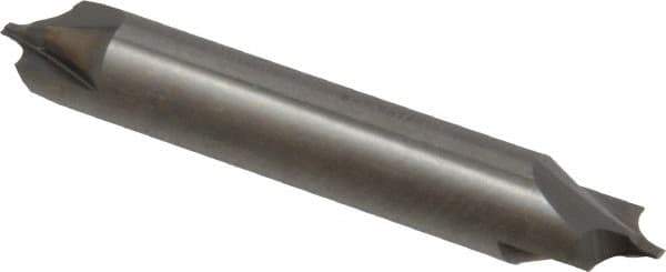 Value Collection - 5/32" Radius, 2 Flute, Solid Carbide, Double End, Corner Rounding End Mill - Uncoated, 0.06" Tip Diam, 2-1/2" Overall Length, 3/8" Shank Diam - Eagle Tool & Supply