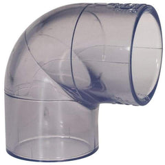 Made in USA - 1-1/4" PVC Plastic Pipe Fitting - Schedule 40, Slip x Slip End Connections - Eagle Tool & Supply