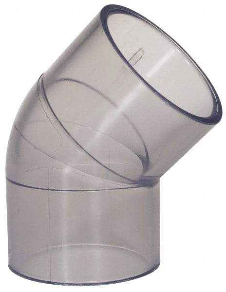 Made in USA - 1-1/2" PVC Plastic Pipe Fitting - Schedule 40, Slip x Slip End Connections - Eagle Tool & Supply