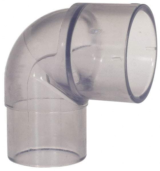 Made in USA - 1-1/2" PVC Plastic Pipe Fitting - Schedule 40, Spig x Soc End Connections - Eagle Tool & Supply