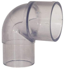 Made in USA - 1-1/2" PVC Plastic Pipe Fitting - Schedule 40, Spig x Soc End Connections - Eagle Tool & Supply