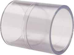 Made in USA - 1-1/4" PVC Plastic Pipe Coupling - Schedule 40, Slip x Slip End Connections - Eagle Tool & Supply