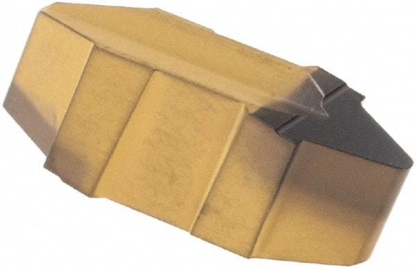 Iscar - 4356GPV Grade IC5010, 4.03mm Cutting Width Carbide Grooving Insert - 3.42mm Max Depth of Cut, Neutral, 0.3mm Corner Radius, TiCN/Al2O3/TiN Finish - Eagle Tool & Supply
