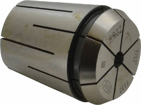 Parlec - 7/32" ER32 Coolant Collet - 1.574" OAL, 1.3" Overall Diam - Exact Industrial Supply