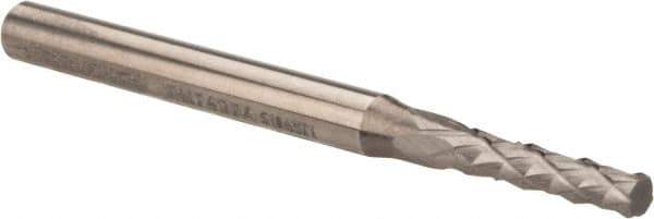 Accupro - 3/32" Diam, 3/8" LOC, Plain End, Solid Carbide Diamond Pattern Router Bit - Right Hand Cut, 1-1/2" OAL, 1/8" Shank Diam, Use on Fiberglass - Eagle Tool & Supply