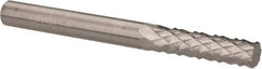 Accupro - 1/4" Diam, 3/4" LOC, Plain End, Solid Carbide Diamond Pattern Router Bit - Right Hand Cut, 2-1/2" OAL, 1/4" Shank Diam, Use on Fiberglass - Eagle Tool & Supply