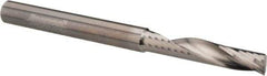 Accupro - 1/4" Cutting Diam x 1-1/4" Length of Cut, 1 Flute, Upcut Spiral Router Bit - Uncoated, Right Hand Cut, Solid Carbide, 3" OAL x 1/4" Shank Diam, Single Edge, 22° Helix Angle - Eagle Tool & Supply